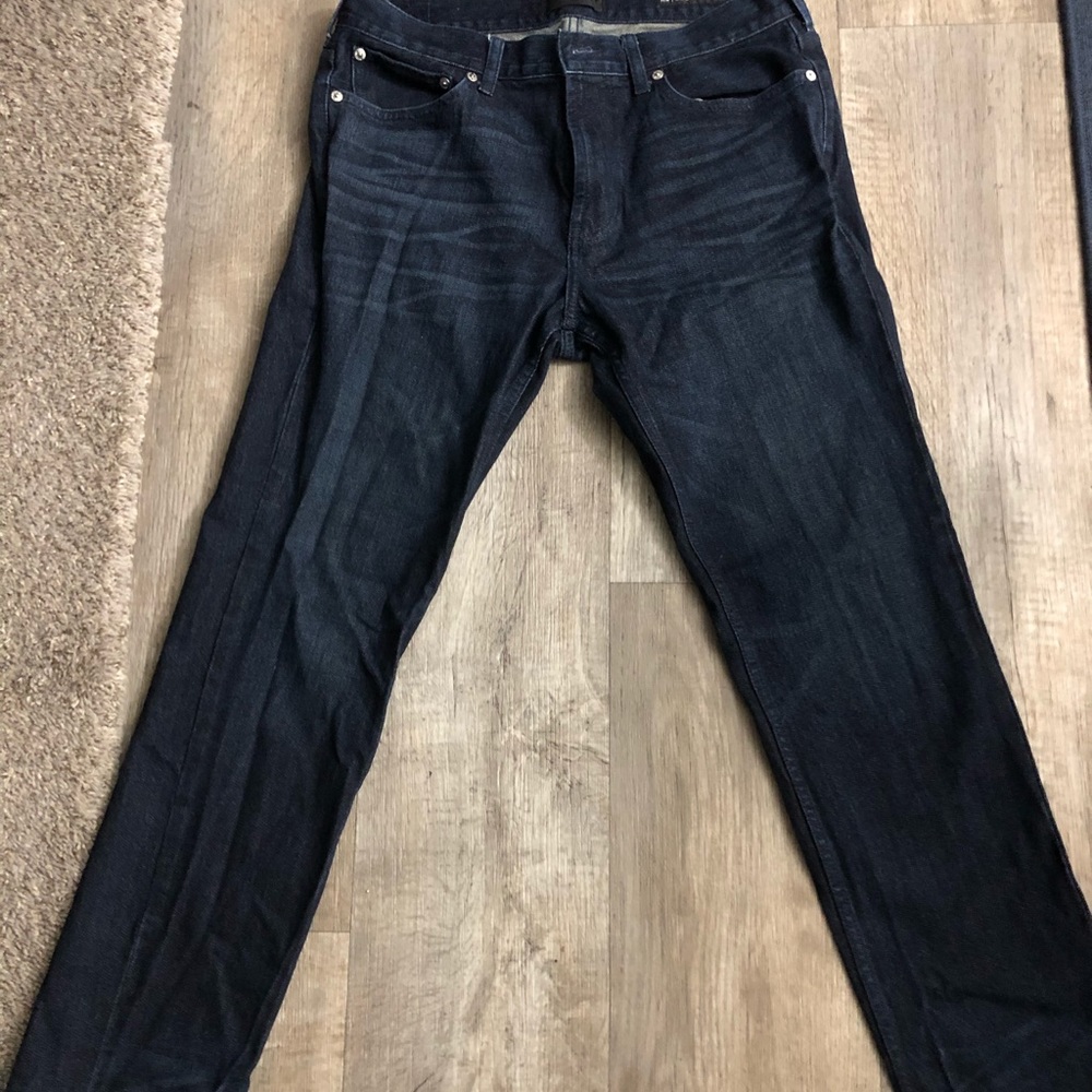 PACSUN MALE DISTRESSED DARK JEANS